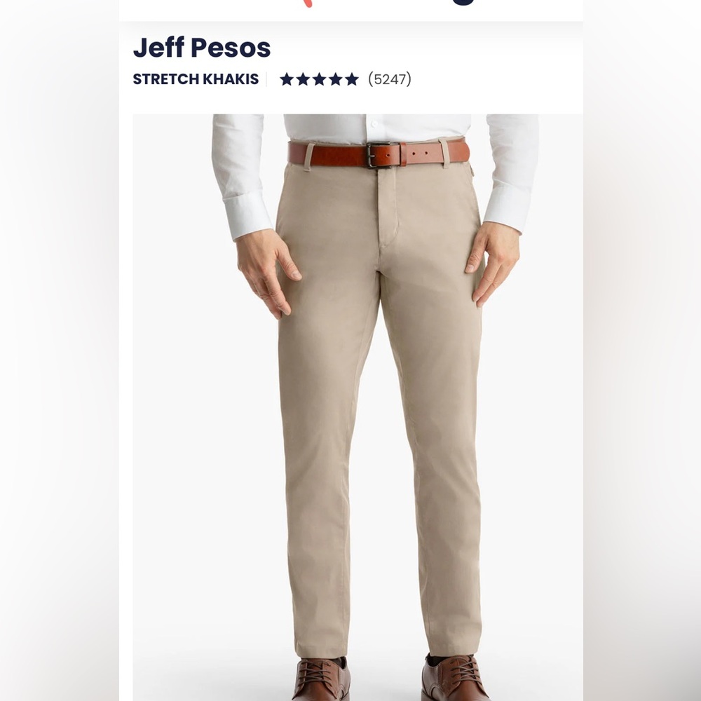 Birddog Jeff Pesos Kahki No Liner 30/32
